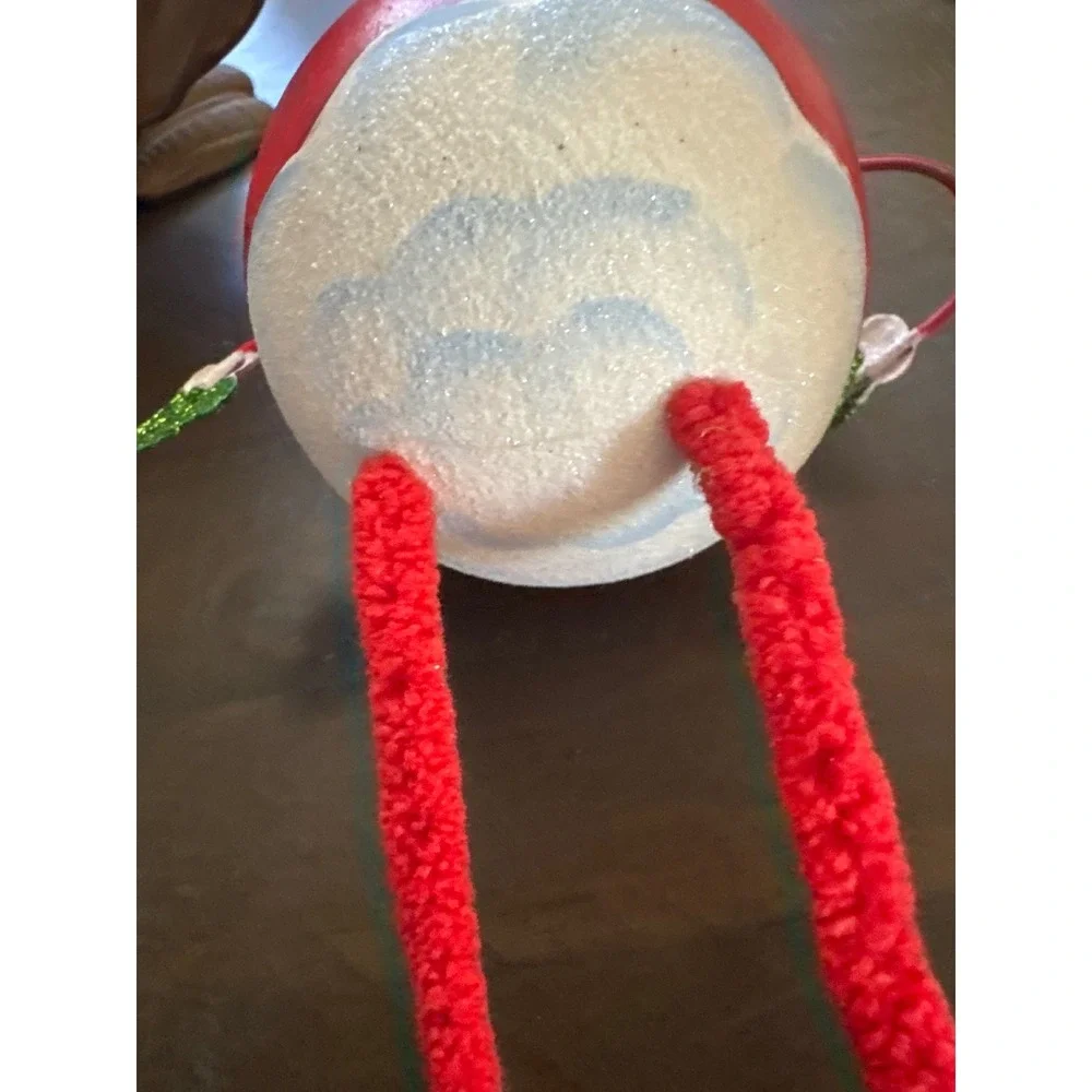 Pier 1 Imports Santa Claus Christmas Ornament Dangling Legs Red White 2968240
